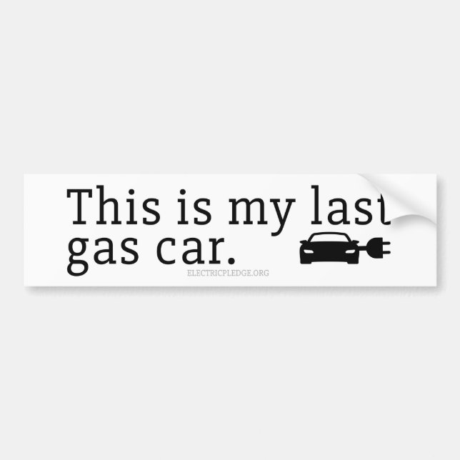 Autocollant De Voiture C'est ma dernière voiture de gaz. Adhésif pour (Devant)