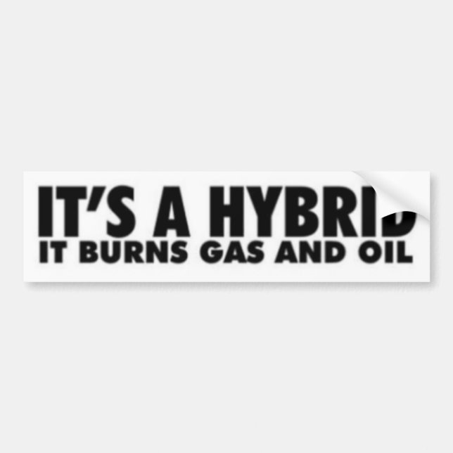 AUTOCOLLANT DE VOITURE C'EST UN HYBRIDE (Devant)