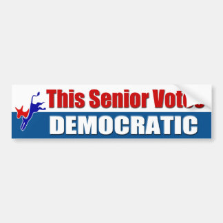 Autocollant De Voiture Cet aîné vote Democratic