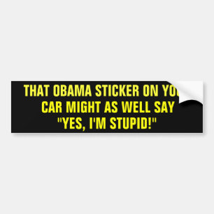 AUTOCOLLANT DE VOITURE CET AUTOCOLLANT D'OBAMA SUR VOTRE VOITURE POURRAIT