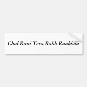 Autocollant De Voiture Chal Rani Rabb tera Raakhaa