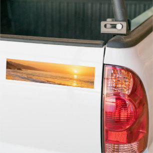 Autocollant De Voiture Champ de Lavande en Fleur au Coucher de Soleil Dor