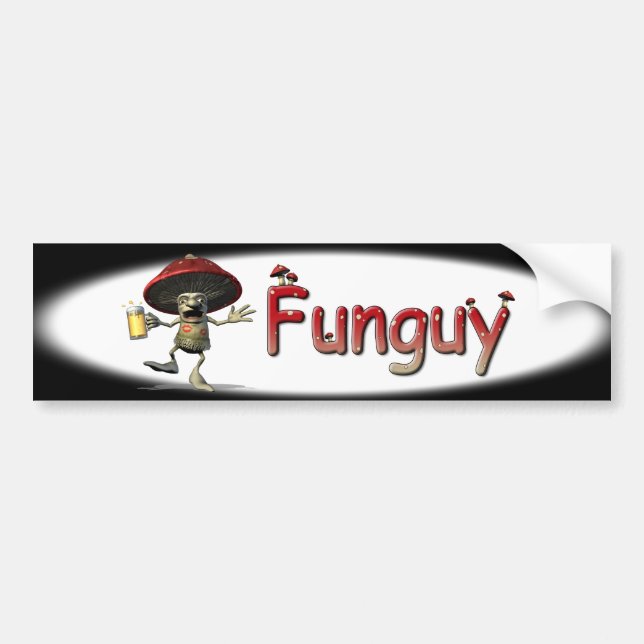 Autocollant De Voiture Champignon de Funguy (Devant)