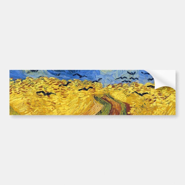 Autocollant De Voiture Champs de blé de Van Gogh Impressionnisme célèbre (Devant)