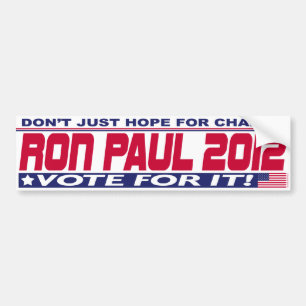 Autocollant De Voiture Changement de Ron Paul