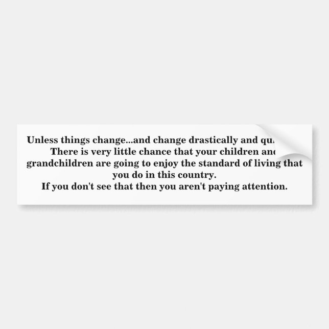 Autocollant De Voiture Changement requis (Devant)