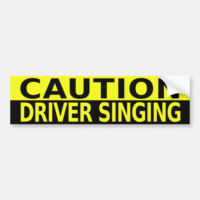 AUTOCOLLANT DE VOITURE CHANT DE CONDUCTEUR DE PRÉCAUTION (Devant)