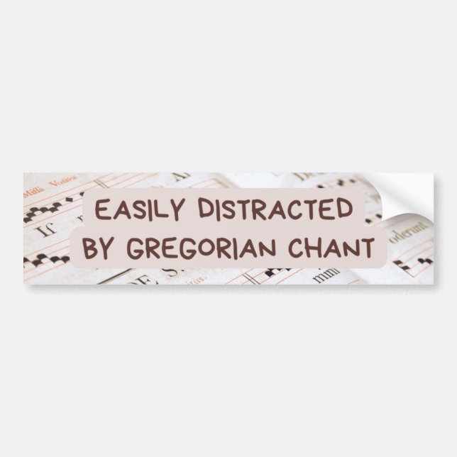 Autocollant De Voiture Chant grégorien mignon catholique de Messe latine (Devant)