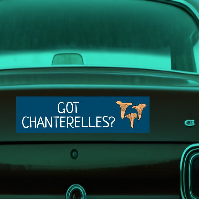 Autocollant De Voiture Chanterelle Champignons Fun Fungi PERSONNALISER IT (Chanterelle Mushrooms Fun Fungi CUSTOMIZE IT Bumper Sticker
)