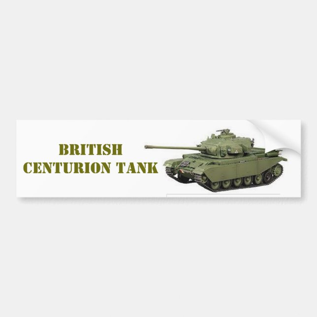 AUTOCOLLANT DE VOITURE CHAR CENTURION BRITANNIQUE (Devant)