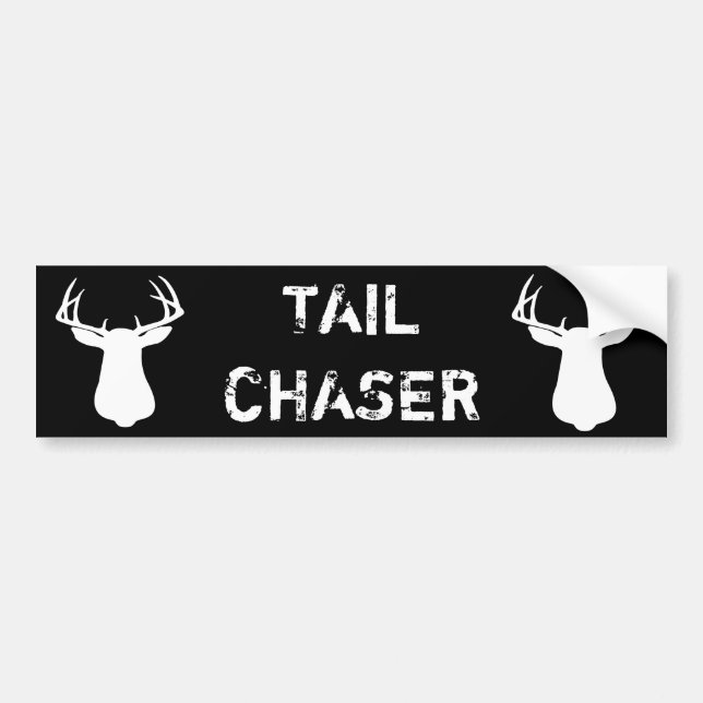AUTOCOLLANT DE VOITURE CHASSE DE CERFS COMMUNS DE CHASSEUR DE QUEUE (Devant)