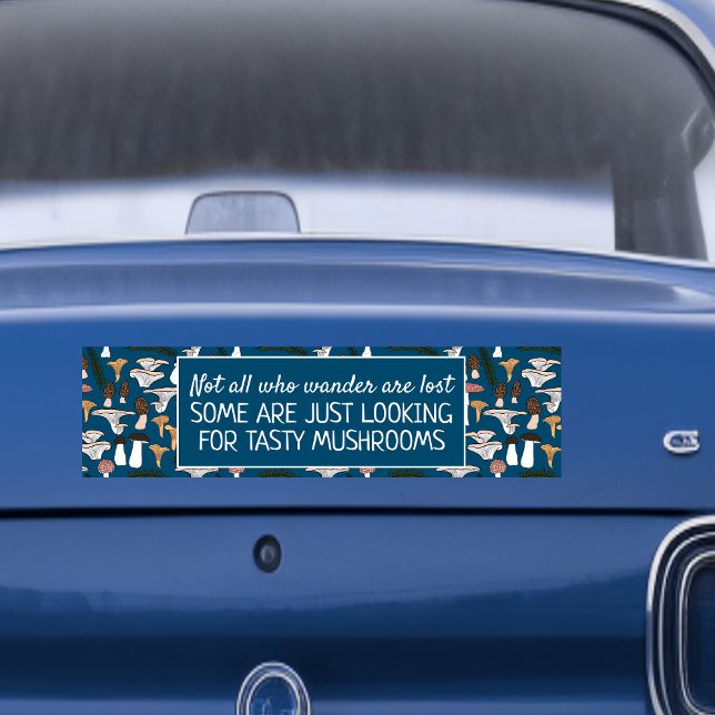Autocollant De Voiture Chasseur de champignons de fourrage Fun Fungi Funn (Foraging Mushroom Hunter Fun Fungi Funny Original Bumper Sticker
)
