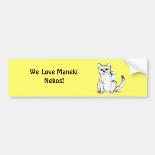 Autocollant De Voiture Chat Chaton Maneki Neko Invite