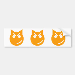 Autocollant De Voiture Chat Emoji au sourire