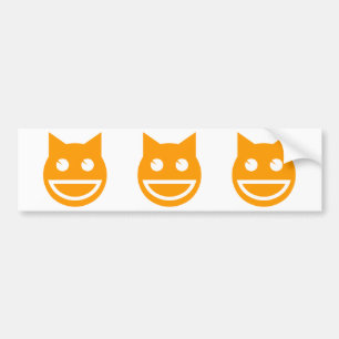Autocollant De Voiture Chat Emoji souriant