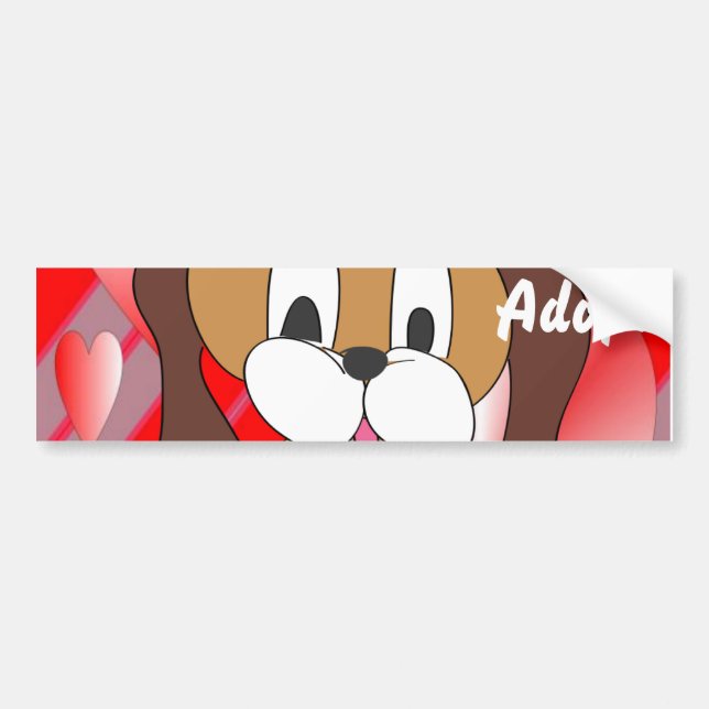 Autocollant De Voiture Chat Kitten Chien Adopter le pare-chocs Sticker (Devant)