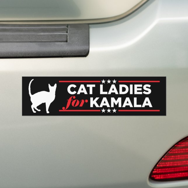 Autocollant De Voiture Chat Ladies pour Kamala Harris 2024 (En voiture)