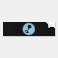 Chat noir mignon dans la conception 3D bleue