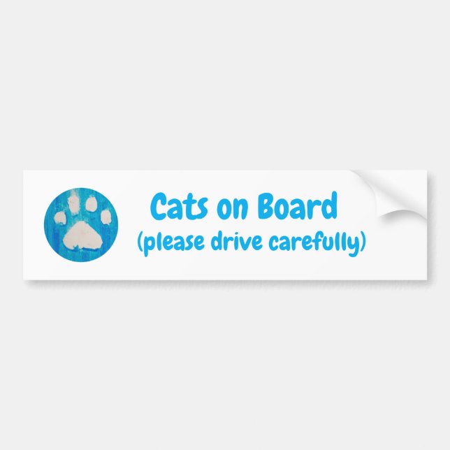 Autocollant De Voiture Chats à Bord (Devant)