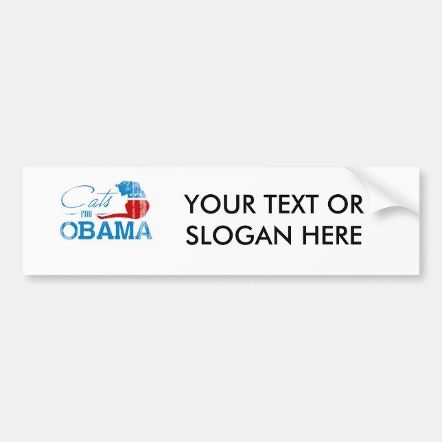 Autocollant De Voiture Chats pour Obama - Vintage.png (Devant)