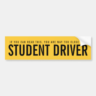 Autocollant De Voiture Chauffeur étudiant trop proche Funny Bumper Sticke