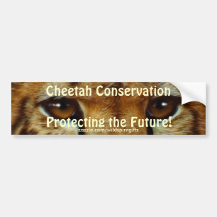 Autocollant De Voiture CHEETAH EYES STICKER BUMPER POUR LA Conservation D