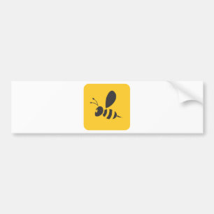 Autocollant De Voiture Chemise jaune fraîche de logo d'icône d'abeille