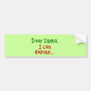 Autocollant De Voiture Cher Père Noël que je peux expliquer