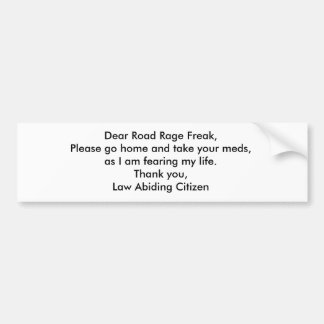 Autocollant De Voiture Chère Road Rage