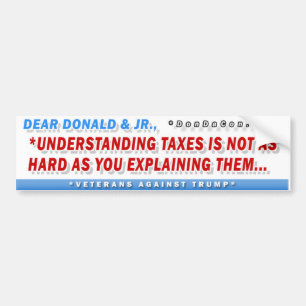 Autocollant De Voiture Chers impôts de Donald