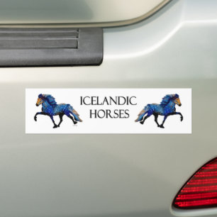 Autocollant De Voiture Cheval islandais charismatique de Stary Night