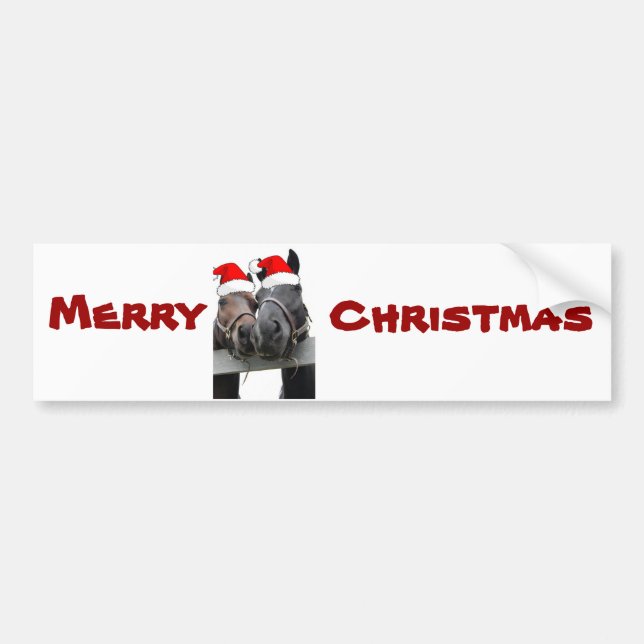 Autocollant De Voiture Chevaux de Noël (Devant)