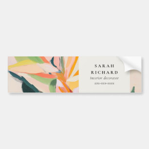 Autocollant De Voiture Chic Boho Coloré Oiseau de Paradis Floral Peint