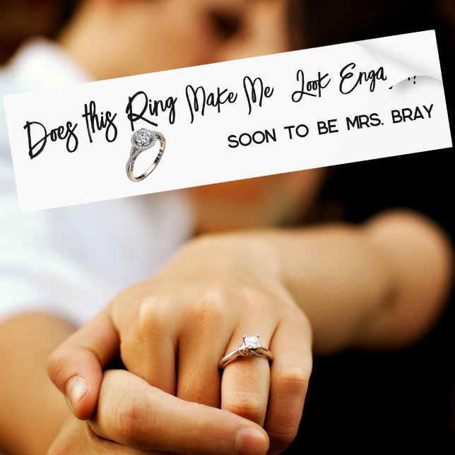 Autocollant De Voiture Chic cadeau Fiançailles pour mariée Show of the Ri (Créateur téléchargé)