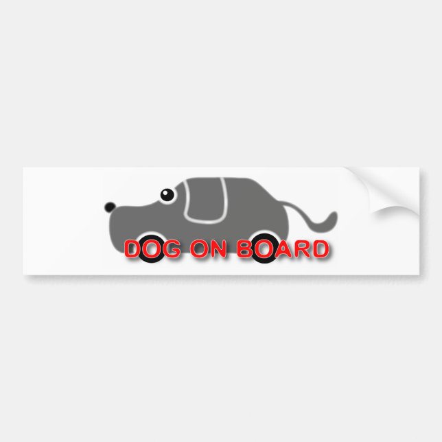 AUTOCOLLANT DE VOITURE CHIEN À BORD DE 1 (Devant)