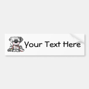 Autocollant De Voiture Chien avec la laisse (personnalisable)