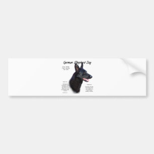 Autocollant De Voiture Chien berger allemand (noir) Conception de l'histo