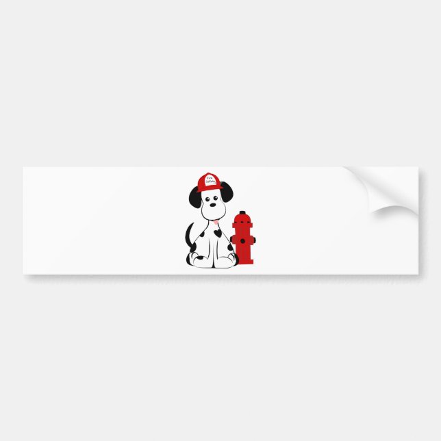 Autocollant De Voiture Chien dalmatien du feu (Devant)