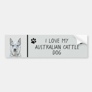 Autocollant De Voiture Chien de bétail australien - Cute Original Dog Art