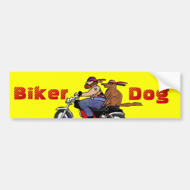 Autocollant De Voiture Chien de moto (Devant)