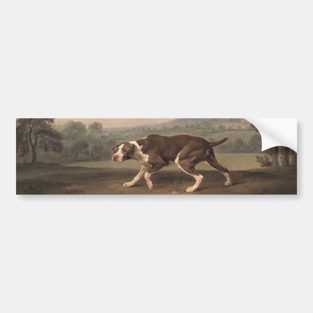 Autocollant De Voiture Chien de pointer espagnol (par George Stubbs) (Devant)