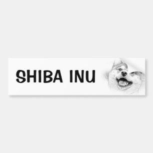Autocollant De Voiture Chien de sourire de Shiba Inu