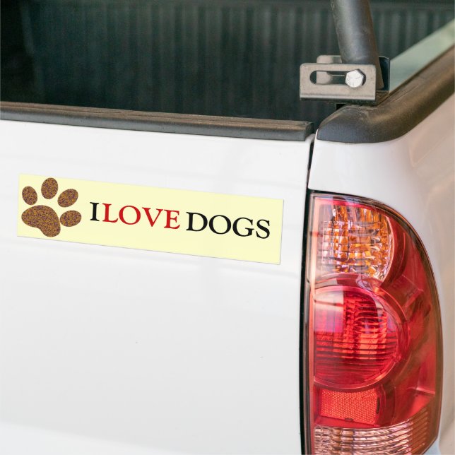 Autocollant De Voiture Chien d'empreintes (Sur camion)