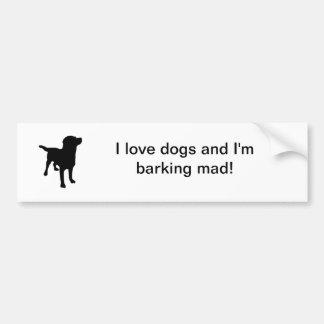 Autocollant De Voiture chien-silhouette-DM, j'aime des chiens et