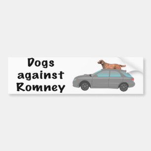 Autocollant De Voiture Chiens contre Romney