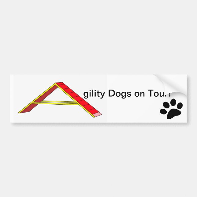 Autocollant De Voiture Chiens d'agilité sur Sticker de pare-chocs Tour (Devant)