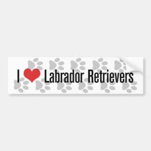 Autocollant De Voiture Chiens d'arrêt d'I (coeur) Labrador