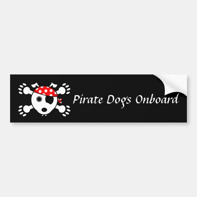 Autocollant De Voiture Chiens de pirate (pluriels) (Devant)