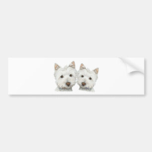 Autocollant De Voiture Chiens mignons de Westie