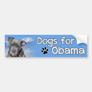 Autocollant De Voiture Chiens pour Obama